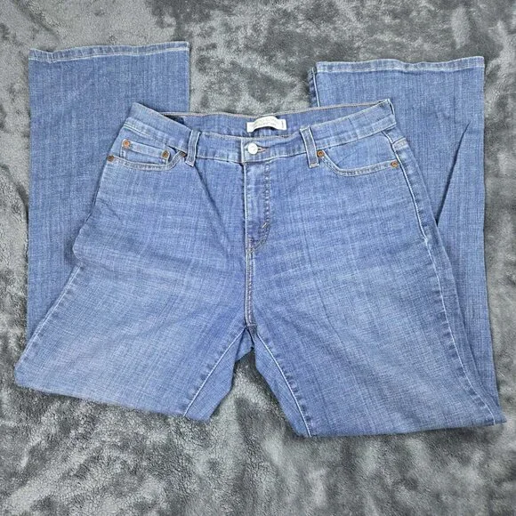 Levi's 512 Perfectly Slimming Boot Cut Jeans Womens 14S Medium Wash High Rise - Picture 12 of 14